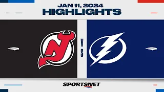 NHL Highlights | Devils vs. Lightning - January 11, 2024