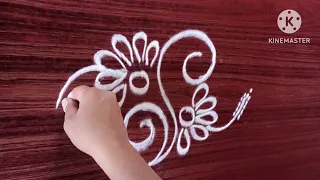 Beautiful rangoli design || traditional rangoli design || easy and quick rangoli design ||❣️👌✨✨💫🌹🌹