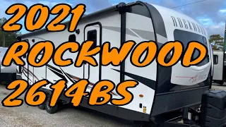 New Updated 2021 Forest River ROCKWOOD 2614BS Travel Trailer Large Master Bedroom Dodd RV Show Tour