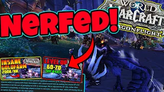 Blizzard NERFED IT! Level 60-70 Speedleveling Method & 200k/hr Dragonflight Goldfarm GONE!