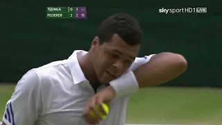 Roger Federer vs Jo-Wilfried Tsonga - Wimbledon 2011 Quarter Final Highlights HD (Epic 5 Set Battle)