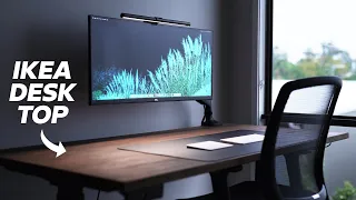 My DIY Custom Wood Stained IKEA Standing Desk!