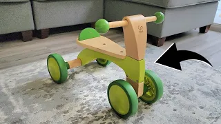 Magical Ride with "Hape" Scoot Around Wood Bike | Toddler's Joy & Parent's Review!