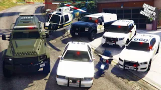 GTA V - San Andreas Highway Patrol Vehicles Heist with Franklin! | (YouTube Gameplay! #16)