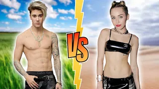 Justin Bieber Vs Miley Cyrus Transformation ★ 2021