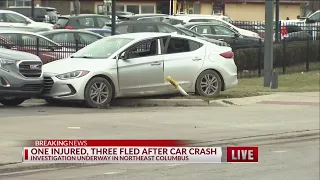 Juvenile hit by oncoming traffic after suspected stolen car crashes in Columbus