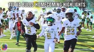 FREE FLOW VISUALS - 11U VA Bulls homecoming highlights vs WAR Seminoles. #youthfootballhighlights