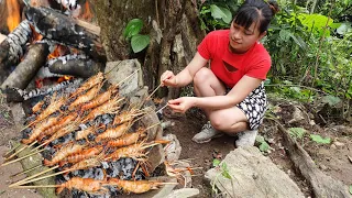 Survival Skills: Amazing Grilled Shrimp Girl Outdoor #51