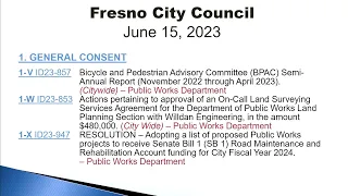 Fresno City Council Meeting 6/15/23