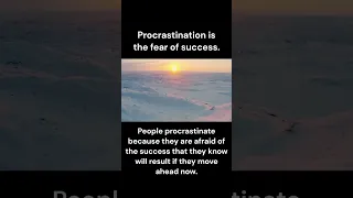 Overcome the Fear of Success: Beat Procrastination Today #shorts #motivation #motivational