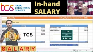 TCS in hand salary for freshers | TCS salary after all deduction | TCS salary slip