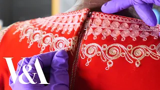 Fashion Unpicked: red velvet dress and elegant organza grand boubou | V&A