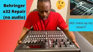 Behringer x32 producer repair, blinking fader bank light issue(No Audio)