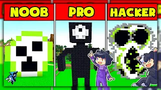 Siro và Noob Ruby Thử Thách 24H Xây 100 Cửa Doors Từ Noob Đến Hacker Trong Minecraft *Siro Xây Doors