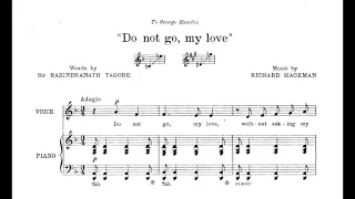 Do Not Go My Love (Richard Hageman) - D Minor Piano Accompaniment - Karaoke