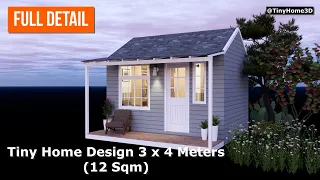 Tiny House Design 3 x 4 Meters (12 sqm)