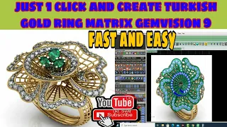 how to make a turkish gold ring design in matrix 9/Turkish Rings for Women/cad cam ring design turki