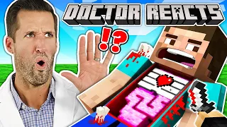 ER Doctor REACTS to Surgery in Minecraft