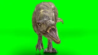 T-Rex Chase Green screen Jurassic world Dominion - with sound