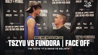 Tim Tszyu & Sebastian Fundora Face off | "It's David vs Goliath" | WBO & WBC Unification title fight