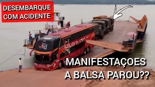 Urgente: Situação travessia da balsa rio tapajós, comboio do exército e acidente na saída da #balsa
