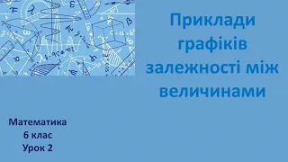 6 клас Приклади графіків залежності між величинами урок 2