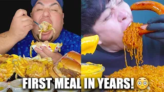 mukbangers acting like they HAVEN'T EATEN IN YEARS!
