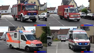 [Feuer im Kindergarten] Katastrophenschutzübung von Feuerwehr und JUH in Rödermark Urberach