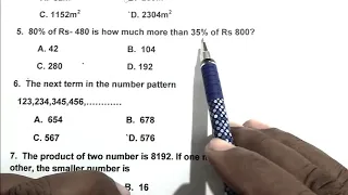 Navodaya Vidyalaya Class 6th model paper   2022 Math Part 104  navodaya Vidyalaya entrance Exam 2022