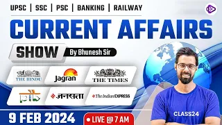 9 February ‍2024 Daily Current affairs | Current Affairs Today | The Hindu Analysis by Bhunesh Sir