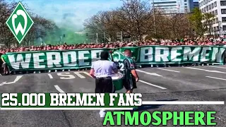 25.000 Werder Bremen Fans Away in Berlin Before The Match Against Herta Berlin • Bundesliga