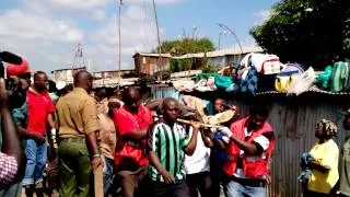 Scores injured as train derails in Kibera