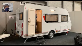 Bürstner Premio Life 425 TS Caravan RV travel trailer Buerstner Hymer walkaround and interior K345