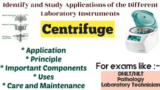 Application of Centrifuge | DMLT | MLT | Microbiology| Lab Technician | Life Science Lovers |