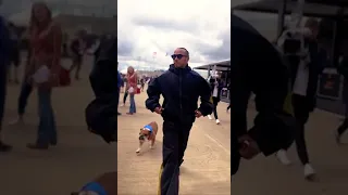 Lewis and Roscoe Rolling into the Paddock | Silverstone GP 2022