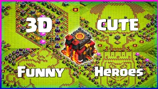 25 New Th10 3d bases with copy link | Th10 funny/3d base layouts with link | Th10 bases 2021.....coc