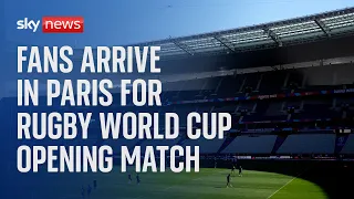 Fans arrive in Paris for Rugby World Cup opening match