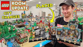 Placing Indiana Jones, LEGO City Sidewalk Changed, New Beach Cabanas! Room VLOG