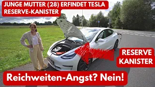 JUNGE MUTTER (28) erfindet den TESLA RESERVE-KANISTER! Nie wieder Angst vorm Liegenbleiben!