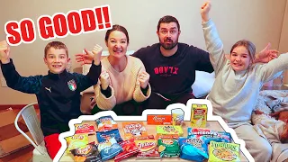 New Zealand Family Tries American CHIPS and CANDY Sent in by Subscriber from Kentucky!!