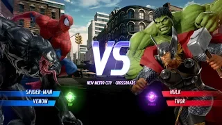 Marvel Vs. Capcom Infinite - Spider-Man/Venom Vs. Hulk/Thor (VERY HARD)