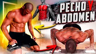 Rutina de Pecho y Abdominales en Casa - Ejercicios para Pectorales y Abdomen