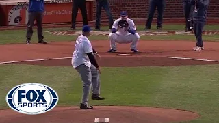 Charles Barkley throws TURRIBLE first pitch at the Chicago Cubs game