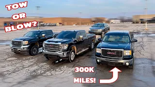 Does a 300k Mile Duramax TOW BETTER Than a New One? LMM / LML / L5P Towing Test 0-60 + Fuel Economy