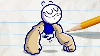 Pencilmate Trains His Arms | Animated Cartoons Characters | Animated Short Films