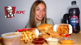 ASMR KFC Mukbang | Zinger Burger, Popcorn Chicken & Wings!!