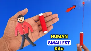 Human smallest kite , how to make kite , world's Smallest kite flying , patang kese banate he