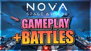 Gameplay for Nova: Space Armada [End-game account & battles]