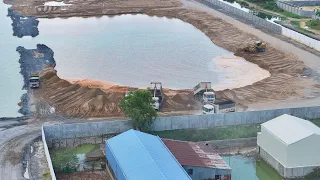 EP948,Wheel Loader And bulldozer SHANTUI Push Sand In Water