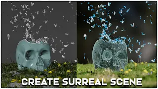 How I created Surreal Scene with particle system in Blender